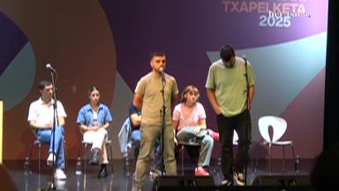 Zortziko handia. Koldo Gezuraga eta Mikel Retolaza.